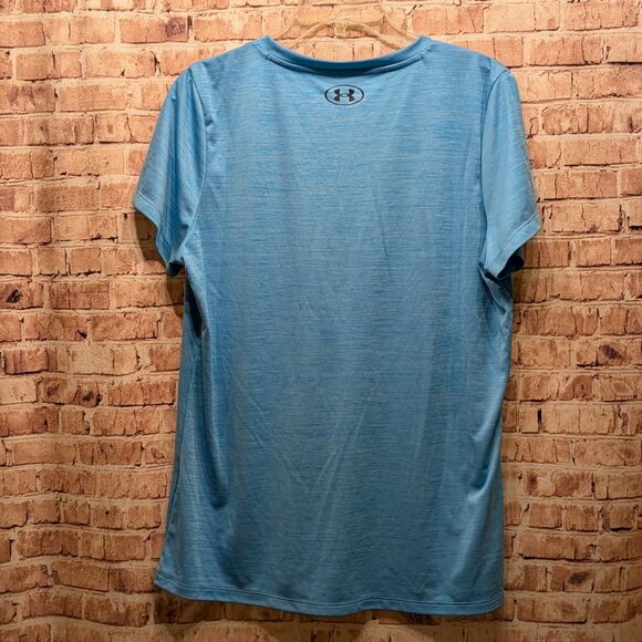 Under Armour Heatgear Loose Blue V-Neck T-Shirt Size XL - Picture 6 of 9